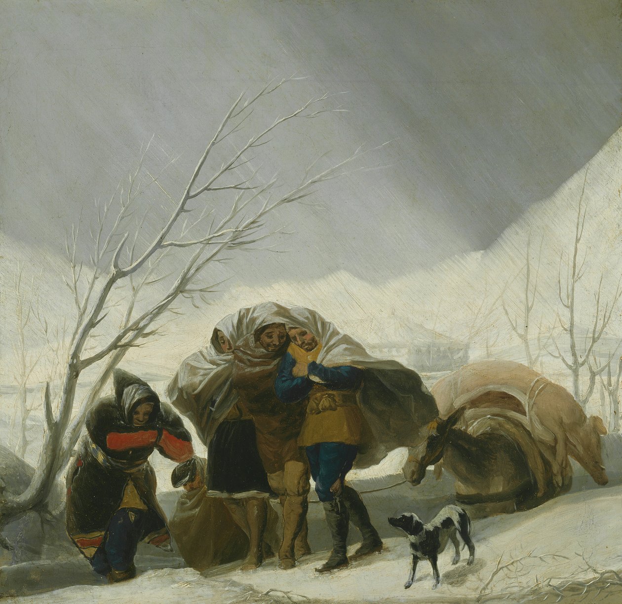 Vinterscene, ca. 1786. af Francisco de Goya