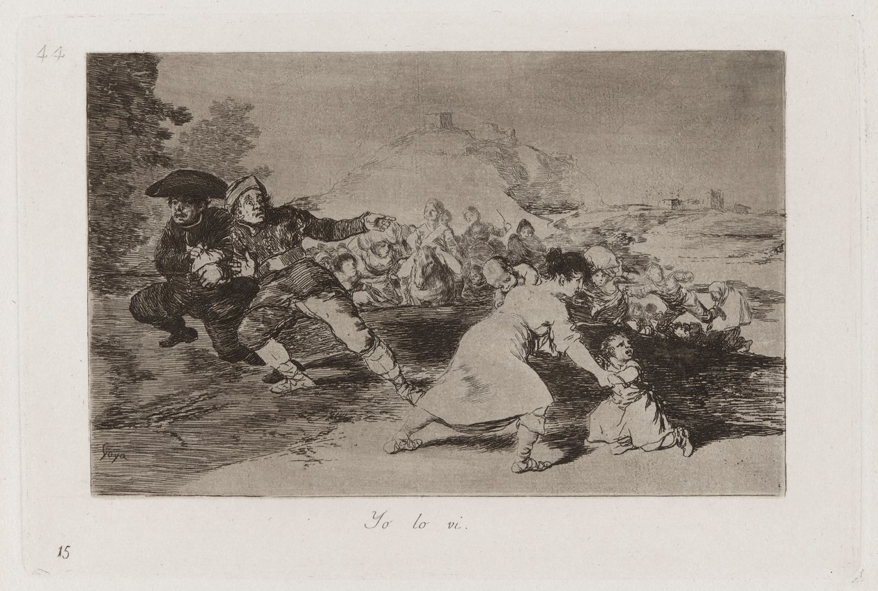 I Saw It, Plade 44 fra The Disasters of War af Francisco de Goya