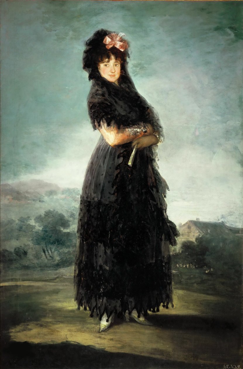 Mariana Waldstein 1763-1808, niende markis fra Santa Cruz, ca. 1797-1800. af Francisco Goya de