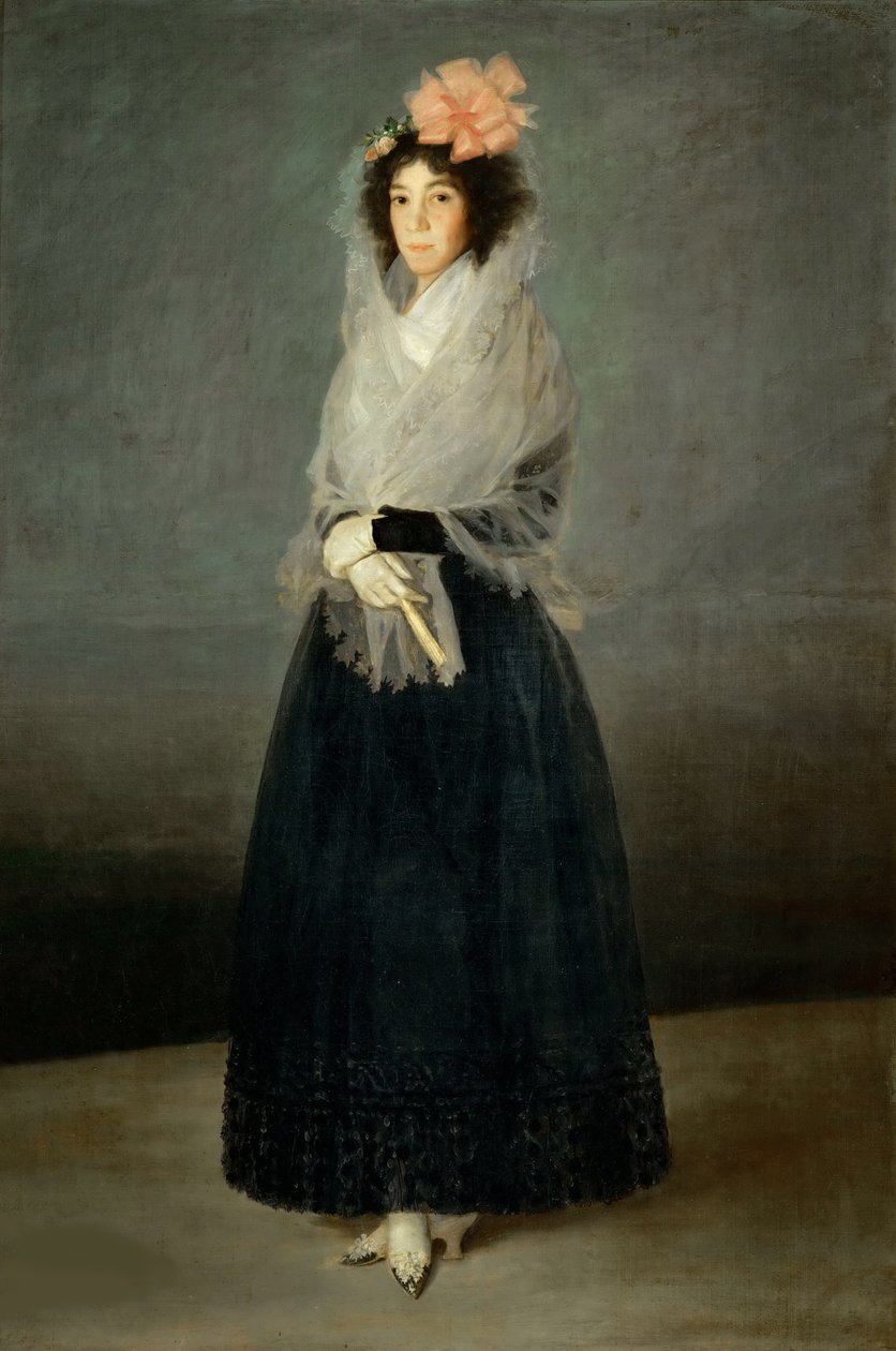Portræt af grevinden del Carpio, Marquesa de la Solana 1757-1795, ca 1794. af Francisco Goya de