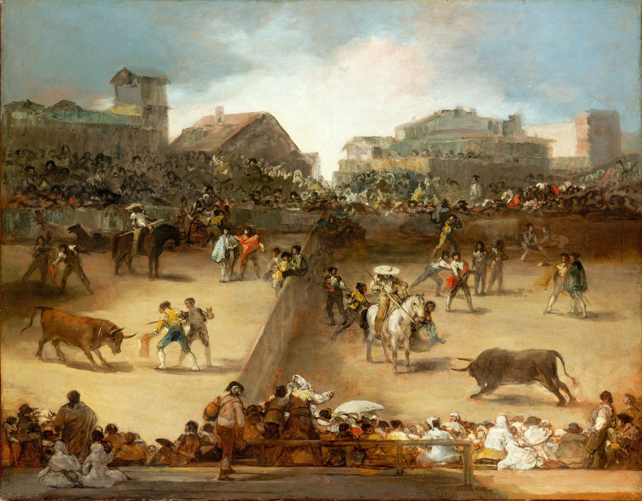 Tyrekamp i en delt ring af Francisco de Goya