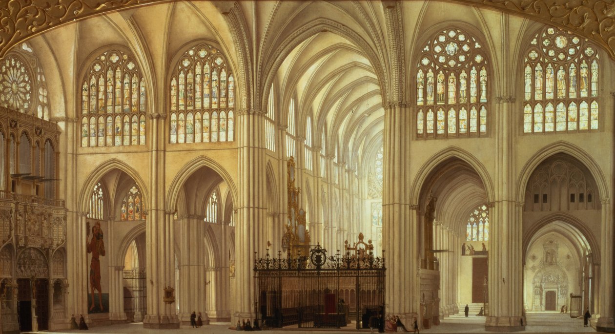Det indre af Toledo-katedralen, 1856 af Francisco Hernandez Y Tome