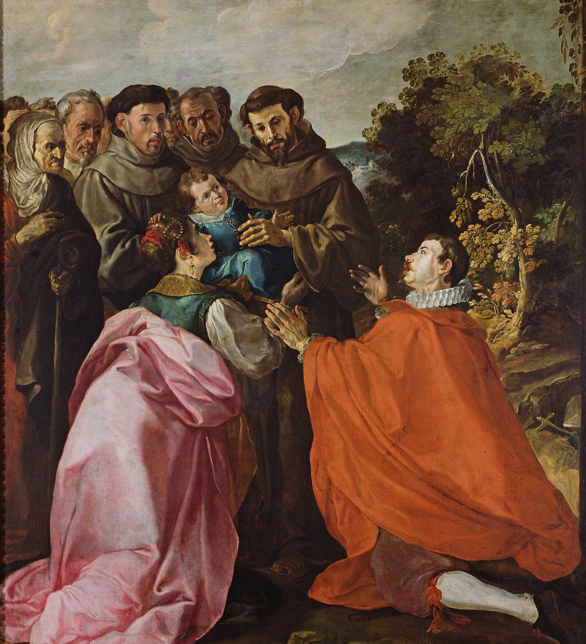 Helbredelse af Sankt Bonaventure af Frans af Assisi, ca. 1628 af Francisco Herrera