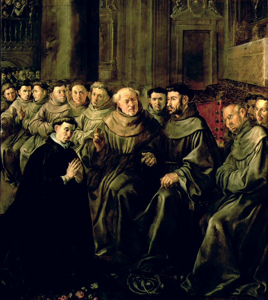 Byder St. Bonaventure (1221-74) velkommen i Franciskanerordenen, ca. 1628 af Francisco Herrera