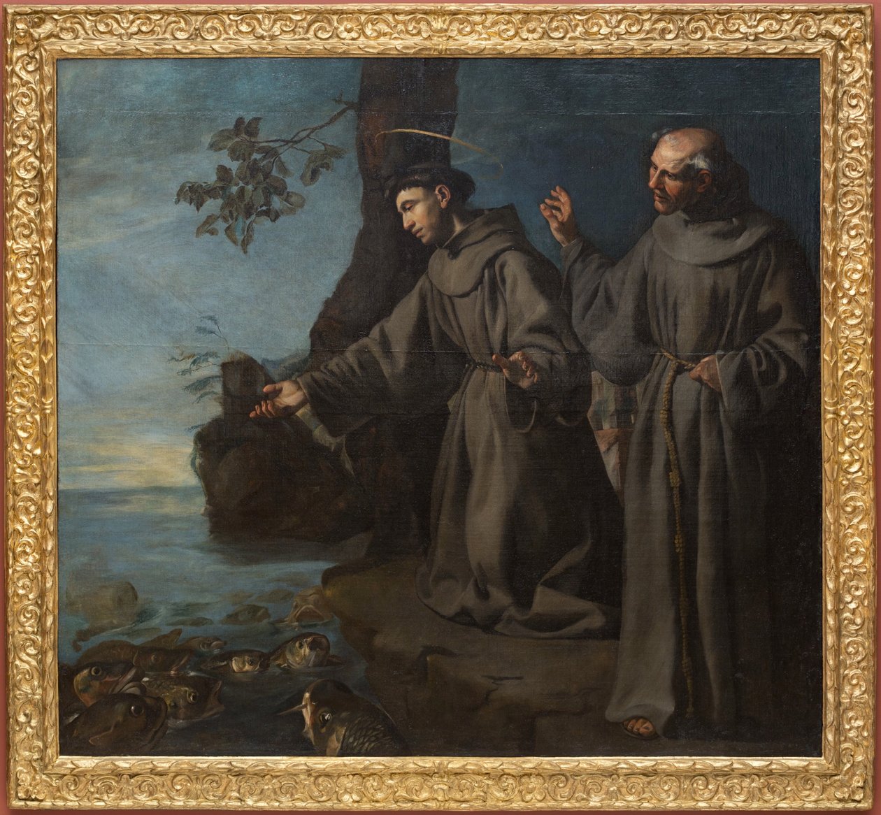 Sankt Antonius prædiker for fiskene af Francisco Herrera the Elder
