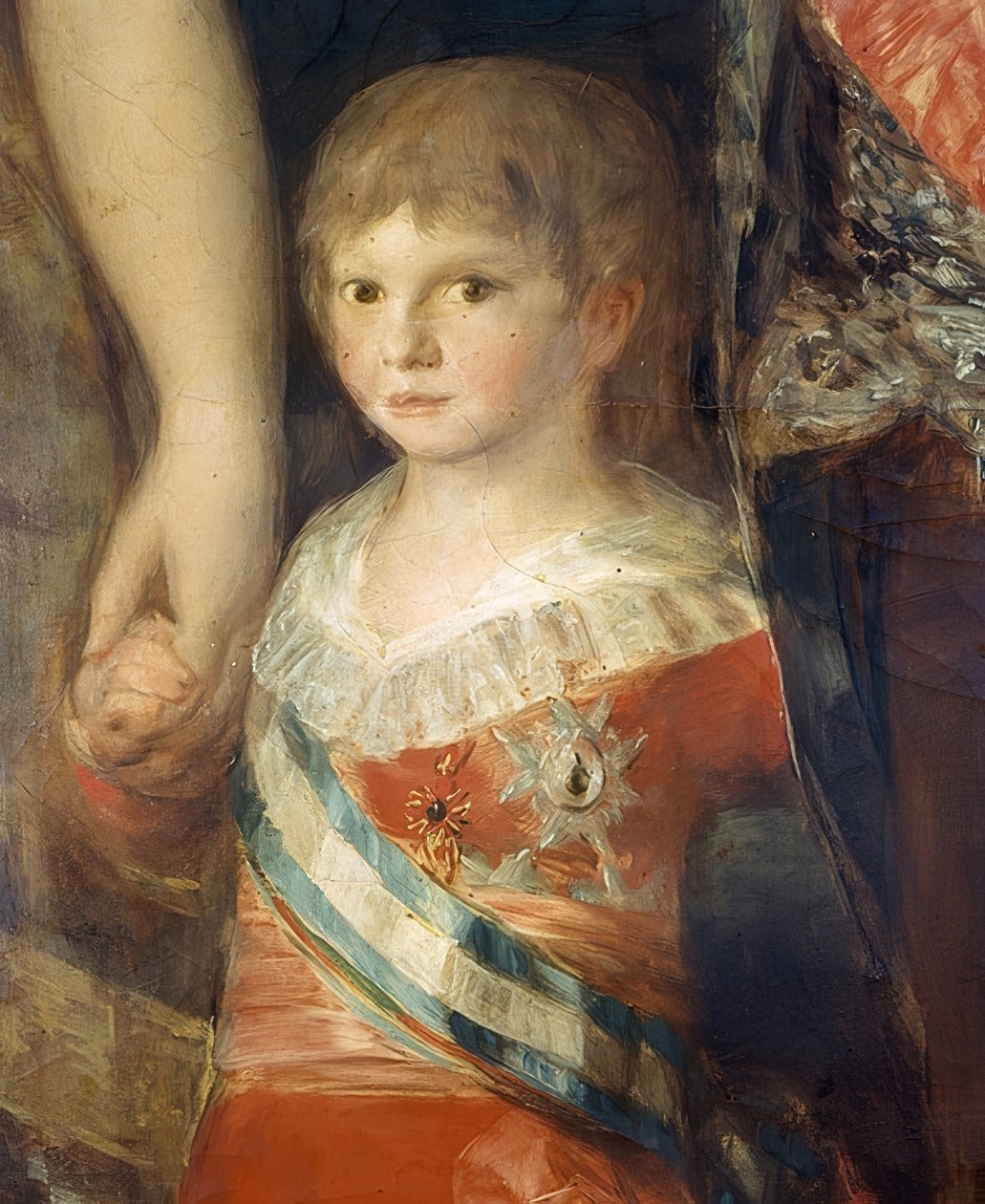 Familien til Charles IV af Spanien. 1800/01. Detalje: Spædbarnet Francisco de Paula Antonio af Francisco de Goya