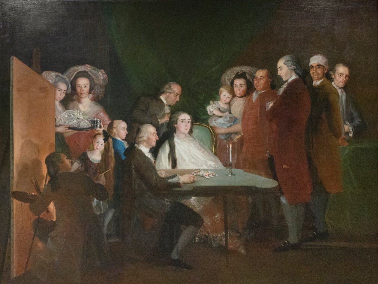 Familien til spædbarnet Don Luis af Bourbon af Francisco Jose de (school of) Goya