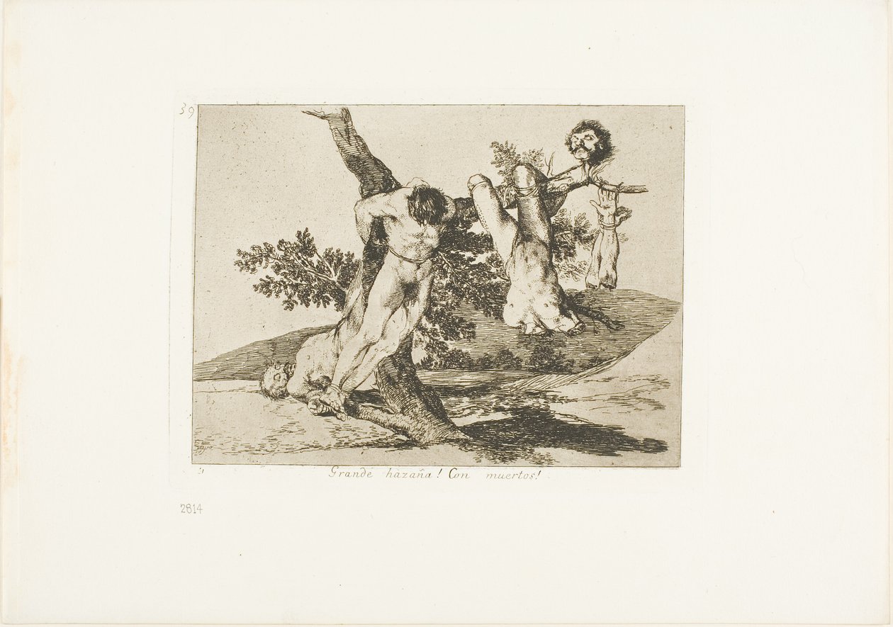 En heroisk bedrift! With Dead Men!, plade 39 fra The Disasters of War af Francisco Jose de Goya y Lucientes