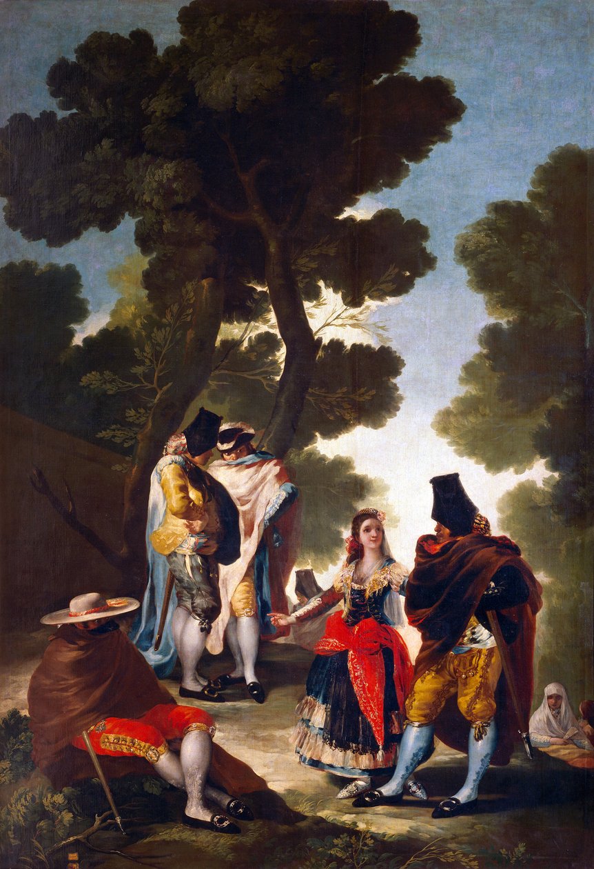 En Sten og Galanter af Francisco de Goya