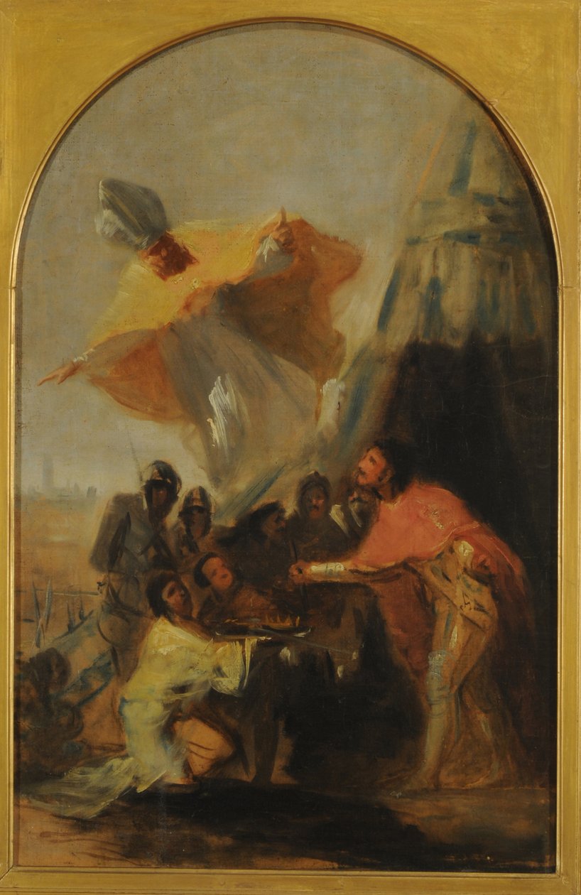 Tilsynekomst af Sankt Isodoro til Sankt Kong Fernando foran af Francisco Jose de Goya y Lucientes