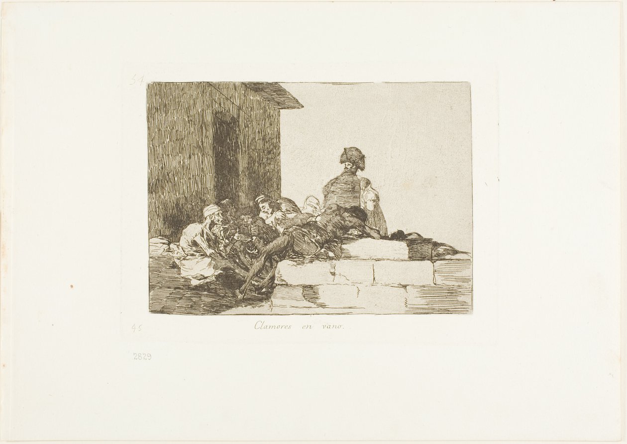 Appeller er forgæves, plade 54 fra The Disasters of War af Francisco Jose de Goya y Lucientes