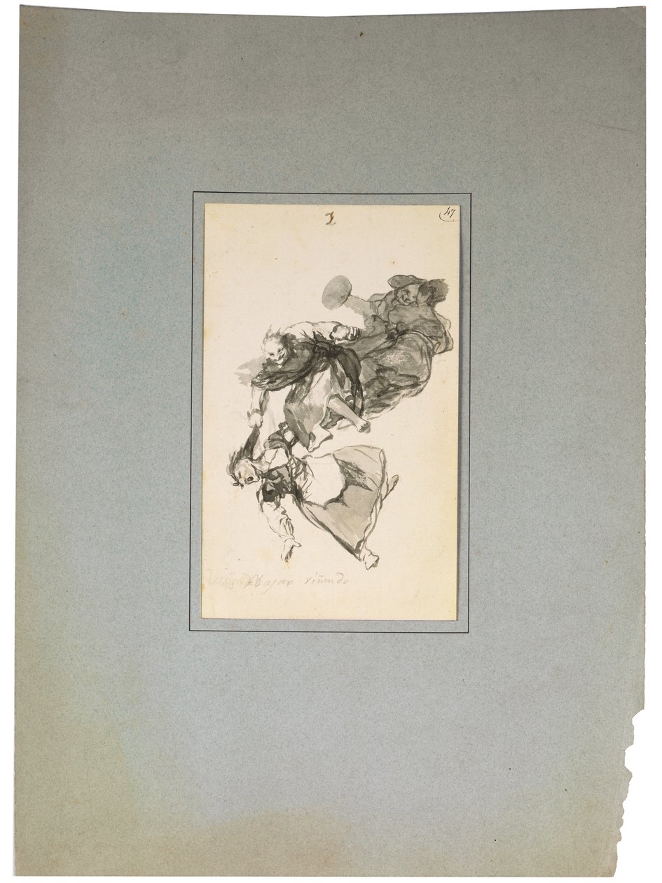 Bajan riñendo, eller De går ned og skændes af Francisco de Goya