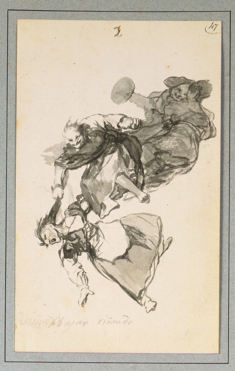 Bajan riñendo, eller De går ned og skændes af Francisco de Goya