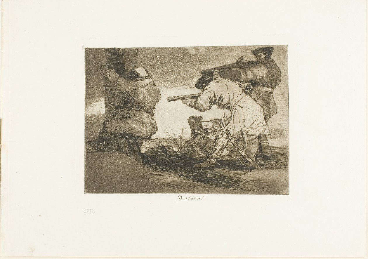 Barbarians!, plade 38 fra The Disasters of War af Francisco Jose de Goya y Lucientes