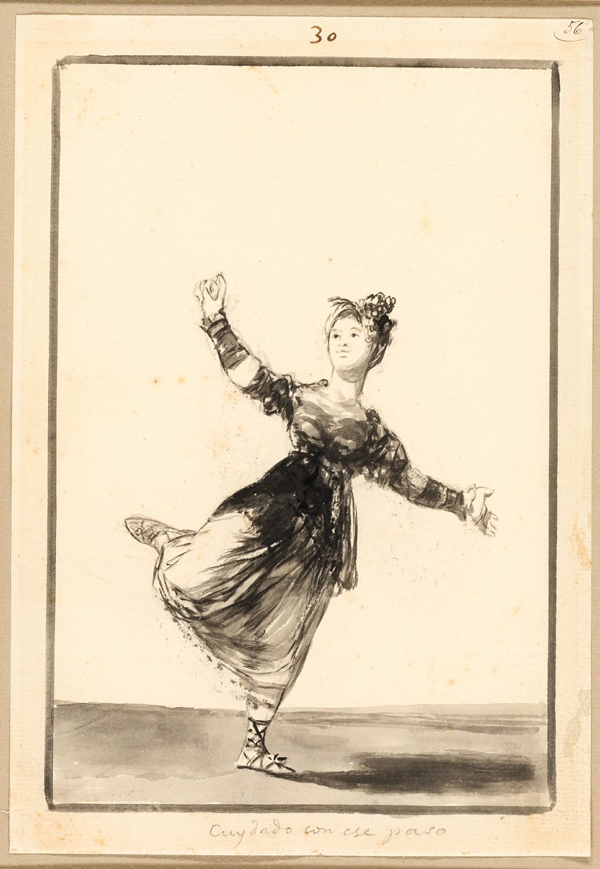 Vær forsigtig med det trin! af Francisco Jose de Goya y Lucientes
