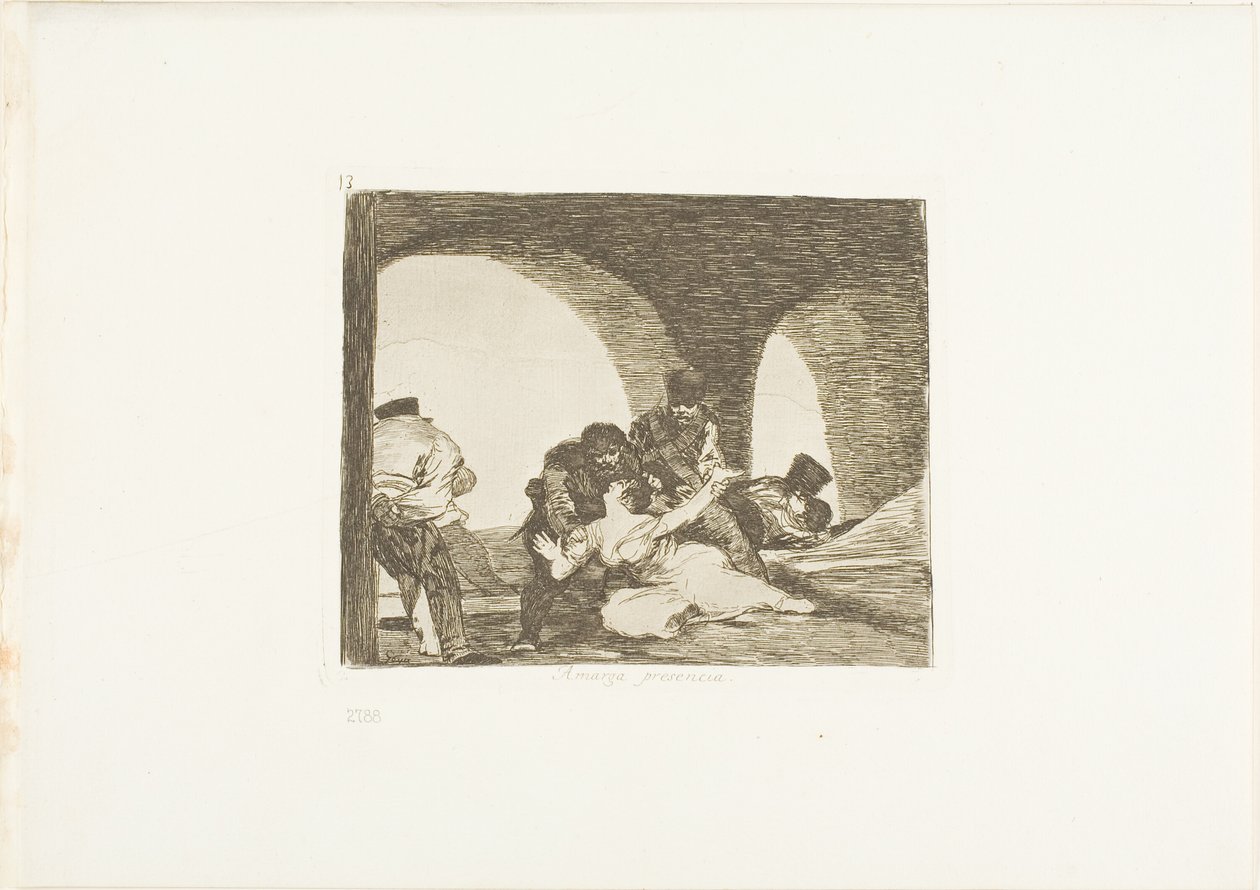 Bitter to be Present, tallerken 13 fra The Disasters of War af Francisco Jose de Goya y Lucientes