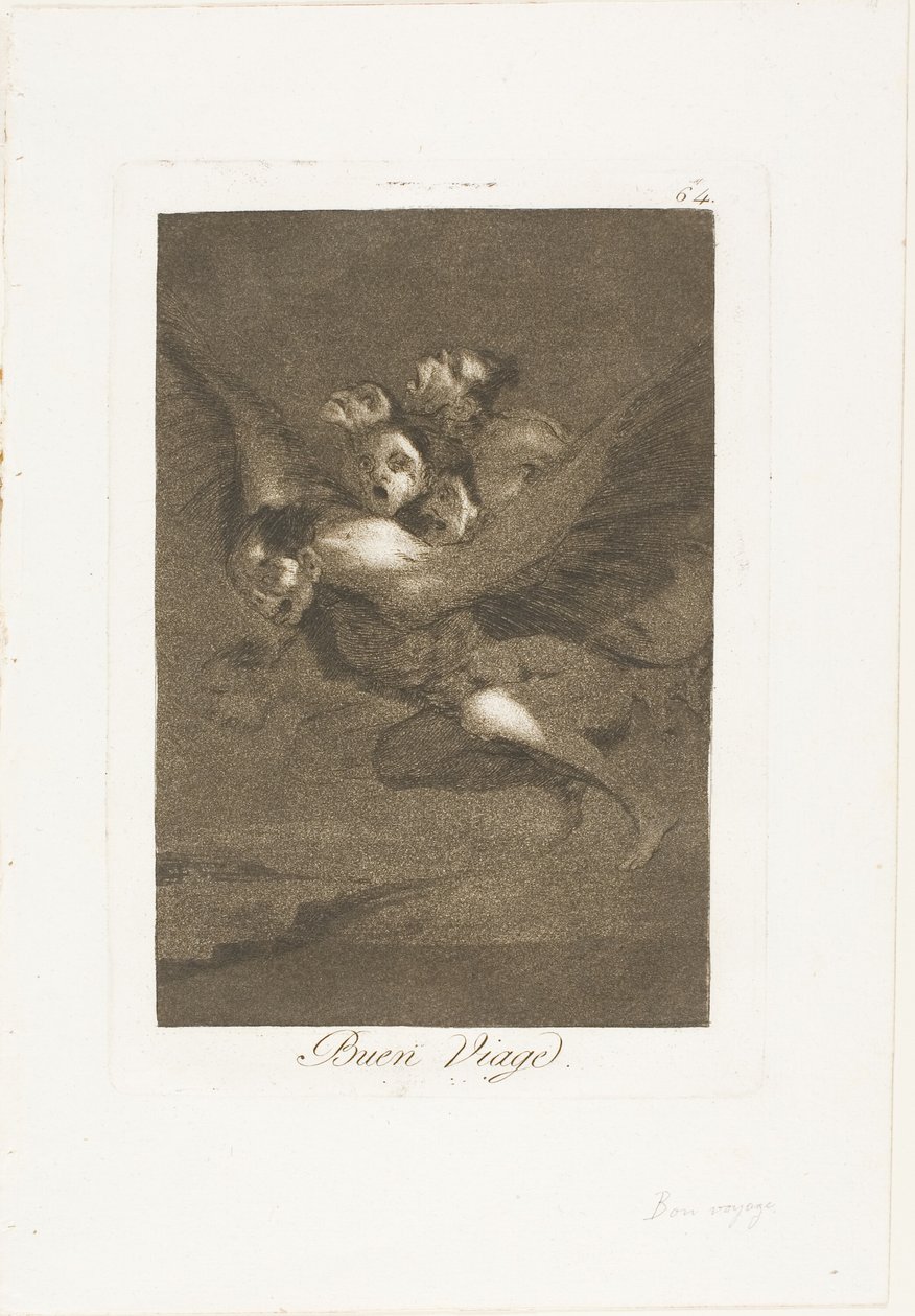 Bon voyage, plade 64 fra Los Caprichos af Francisco Jose de Goya y Lucientes
