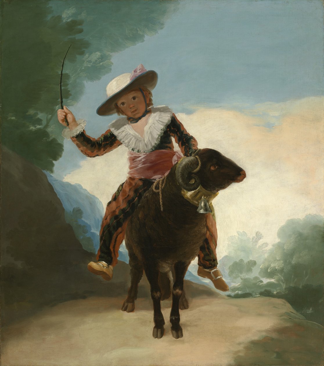 Dreng på en vædder, 1786-87 af Francisco de Goya