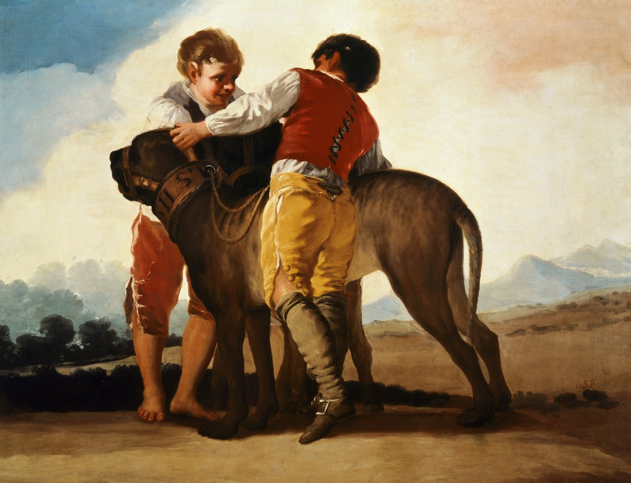 Drenge med mastiff, ca. 1786 (olie på lærred) af Francisco Jose de Goya y Lucientes