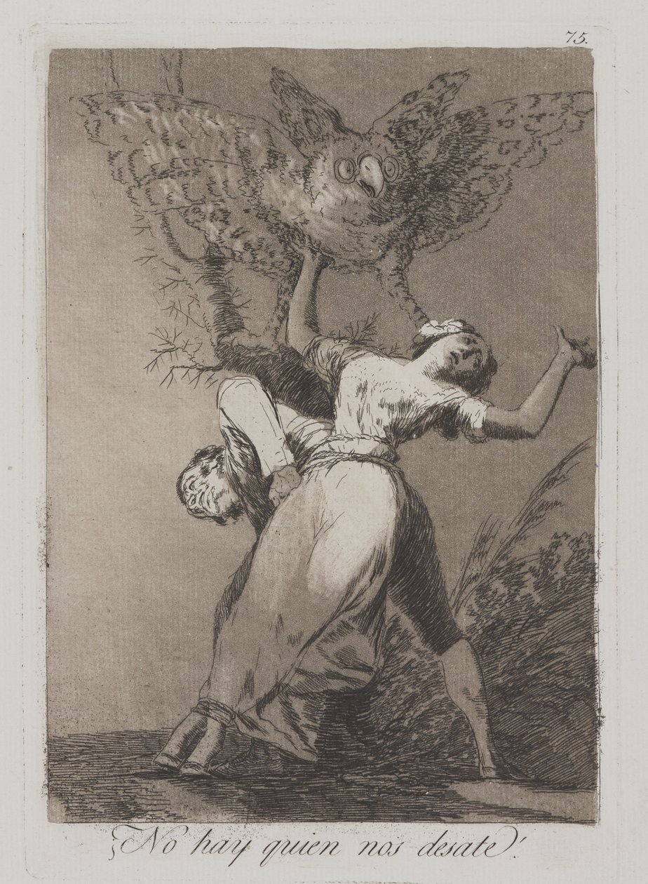 Kan nogen ikke løsne os? (Er der ingen, der ikke løsner?) af Francisco de Goya