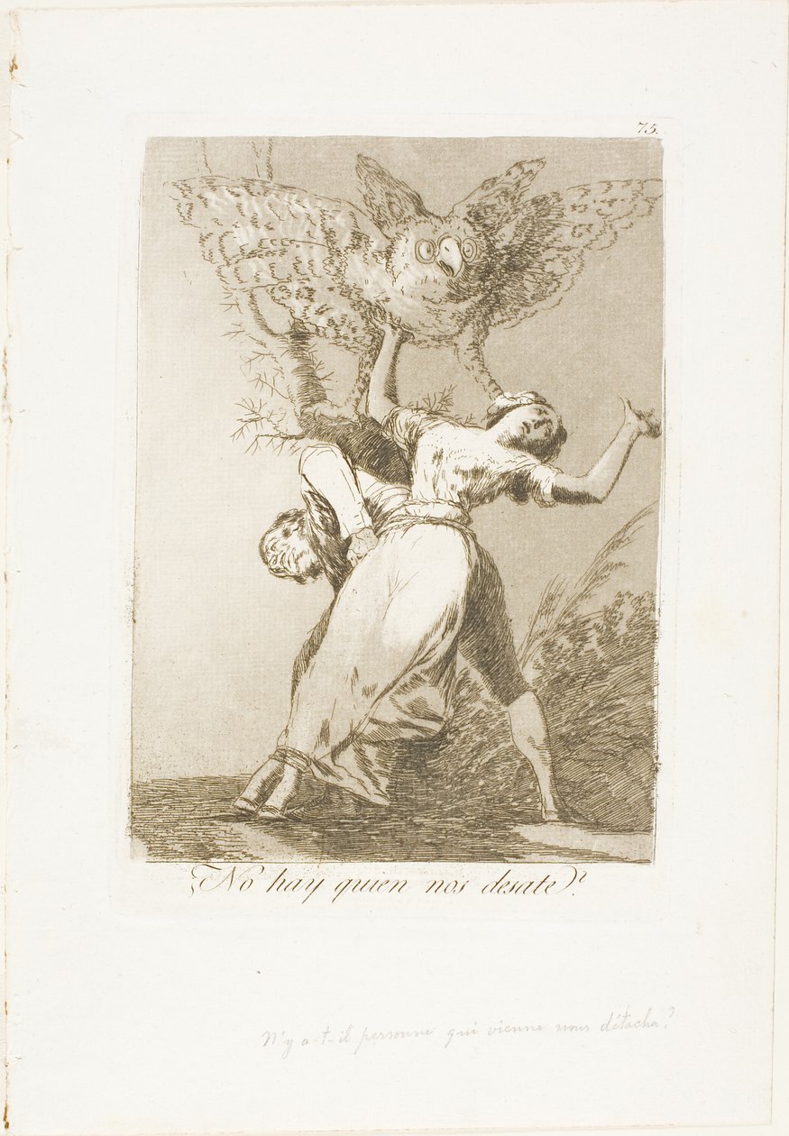 Kan ingen slippe os fri, plade 75 fra Los Caprichos af Francisco Jose de Goya y Lucientes