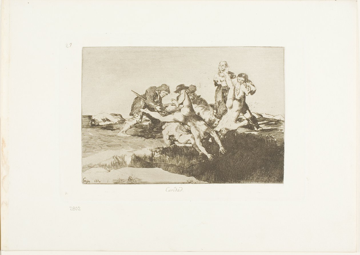 Charity, plade 27 fra The Disasters of War af Francisco Jose de Goya y Lucientes