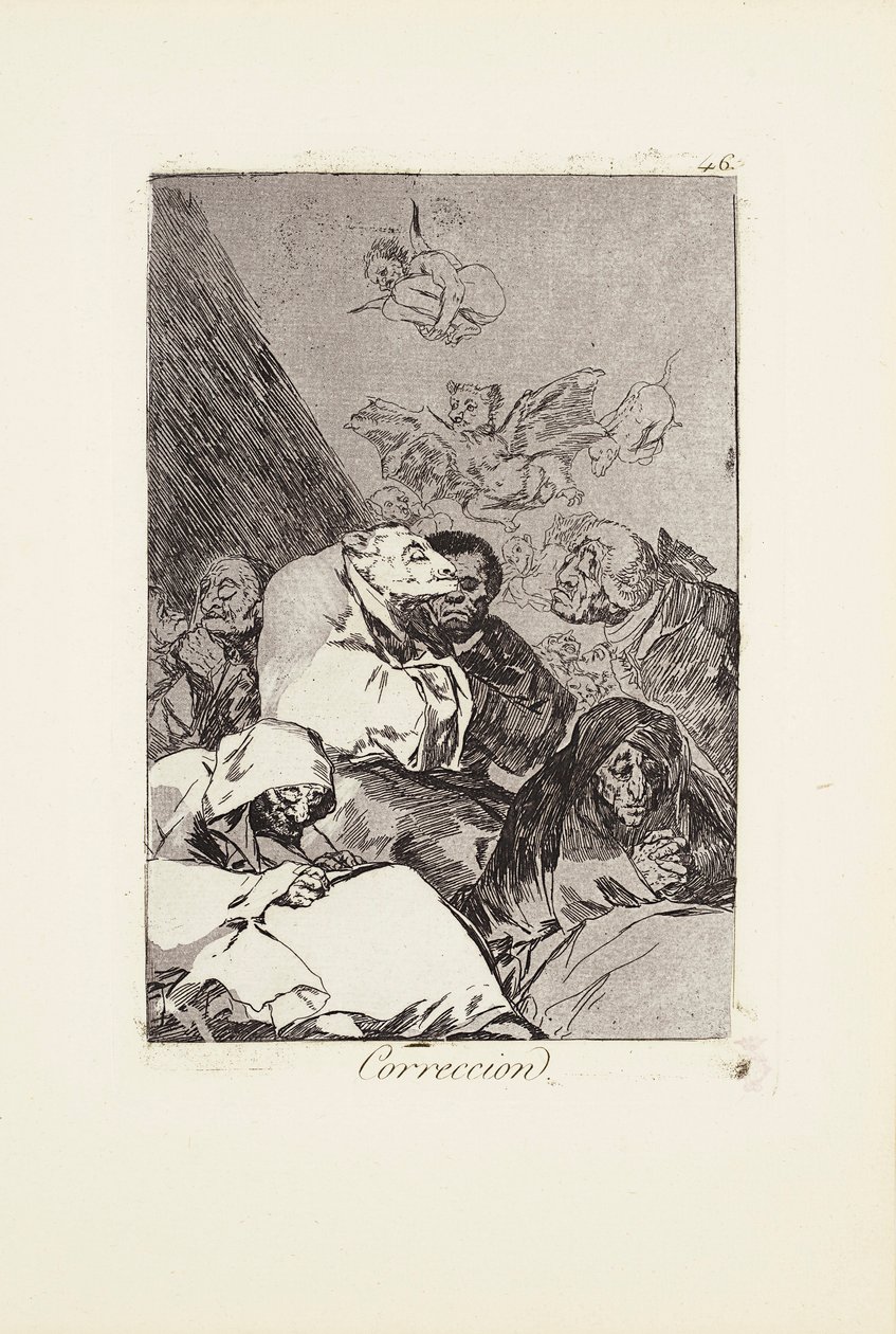 Rettelsesplade 46 fra: Los Caprichos af Francisco Jose de Goya y Lucientes
