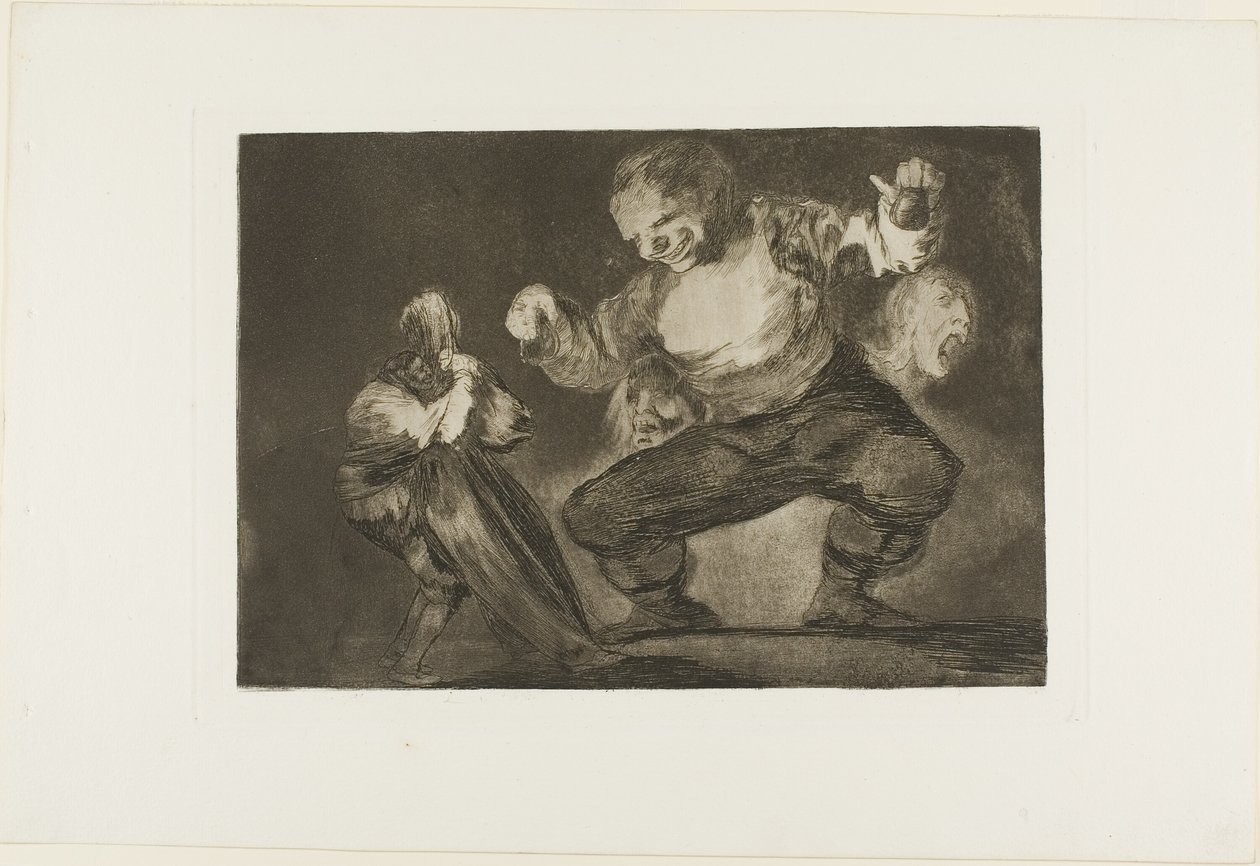 Dancing Giant, fra Disparates, udgivet som plade 4 i Los Proverbios af Francisco Jose de Goya y Lucientes