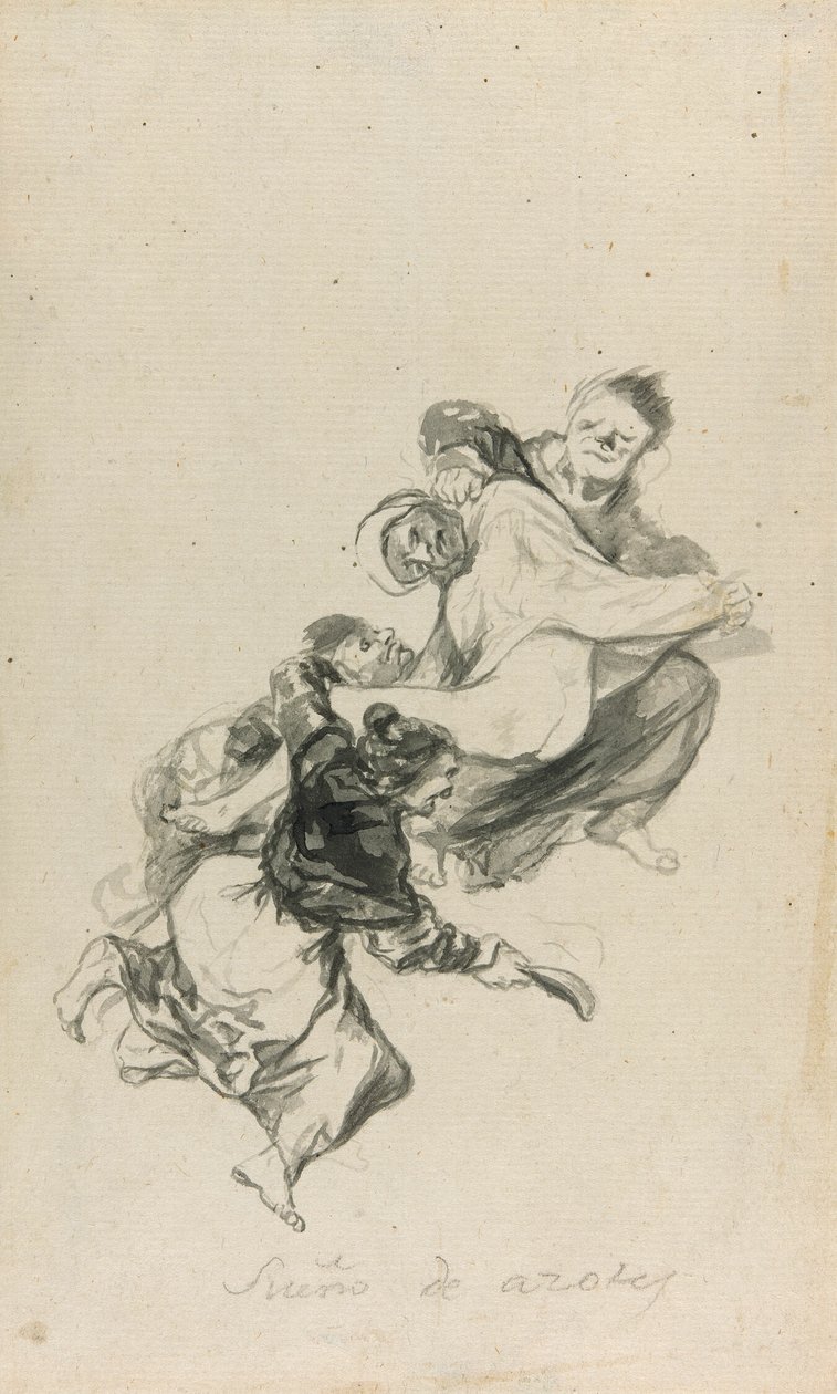 Drøm om piskning af Francisco Jose de Goya y Lucientes