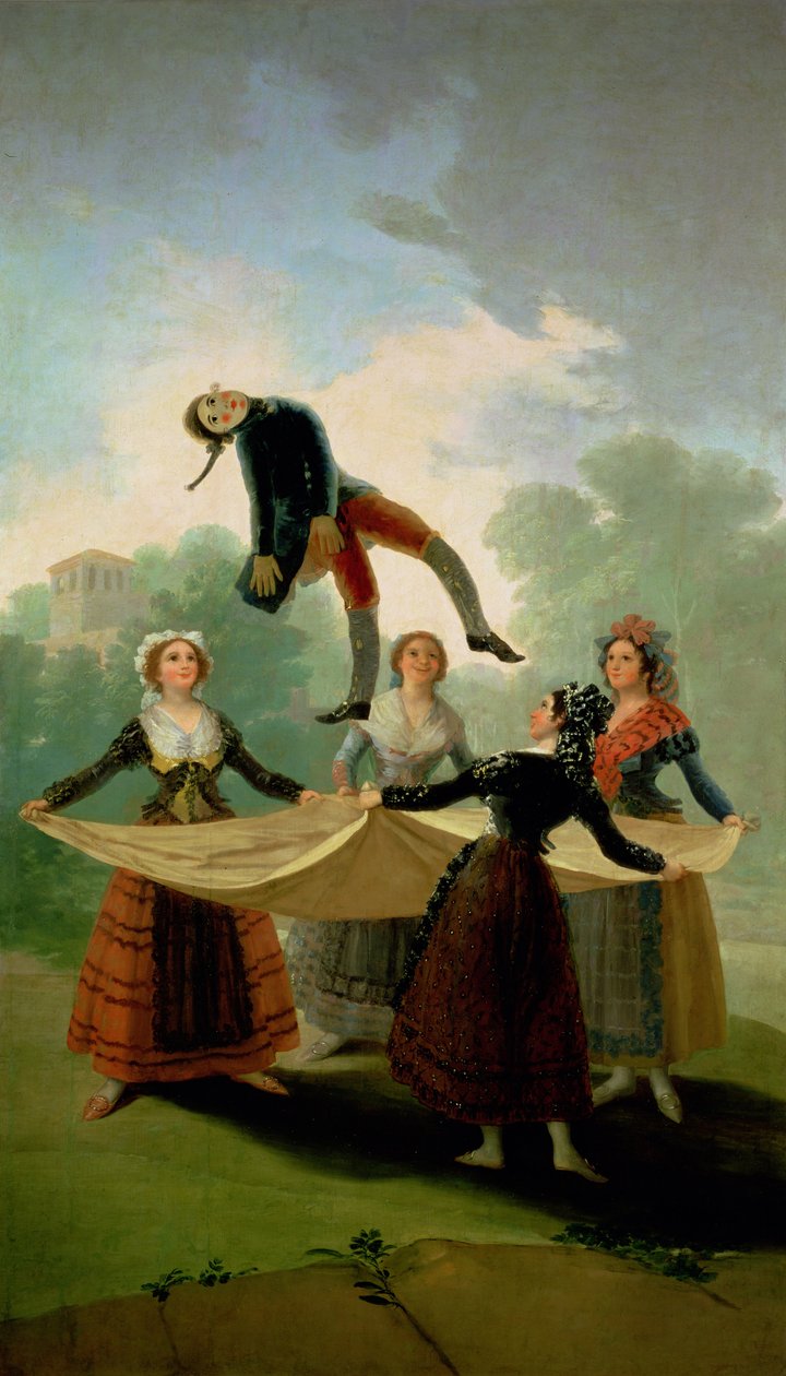 El Pelele (The Puppet) 1791-2 (olie på lærred) af Francisco de Goya