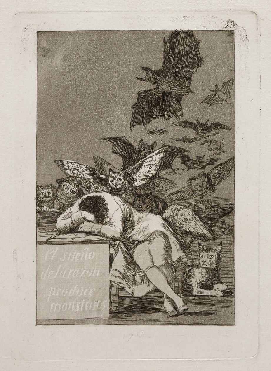 Fornuftens drøm producerer monstre af Francisco Jose de Goya y Lucientes