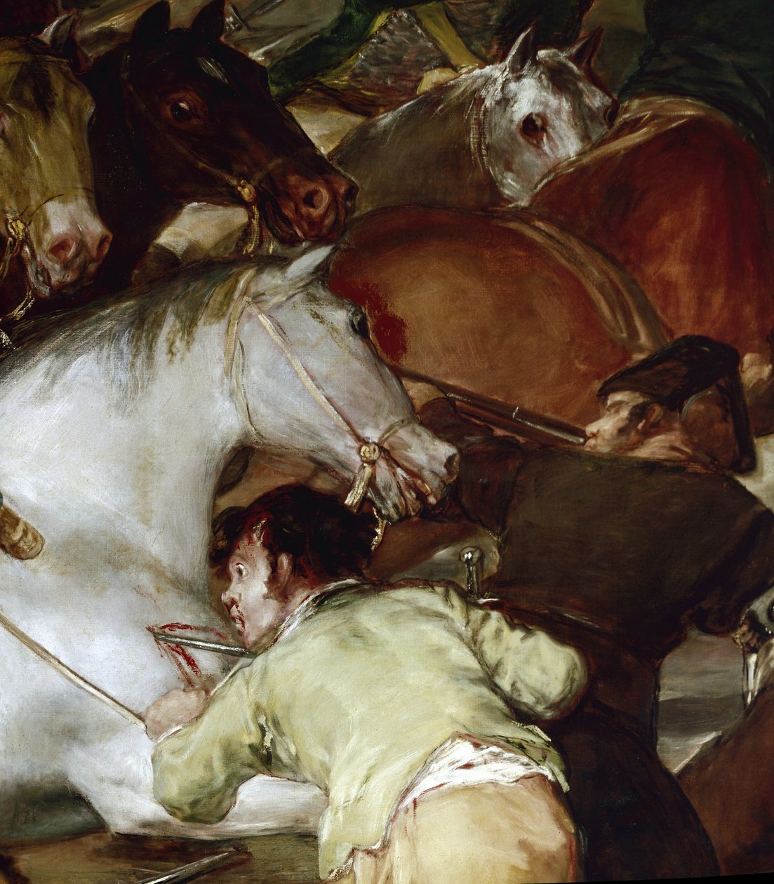 De to af maj (2. maj) eller Mamelukkernes anklage. Detalje (olie på lærred af Francisco de Goya