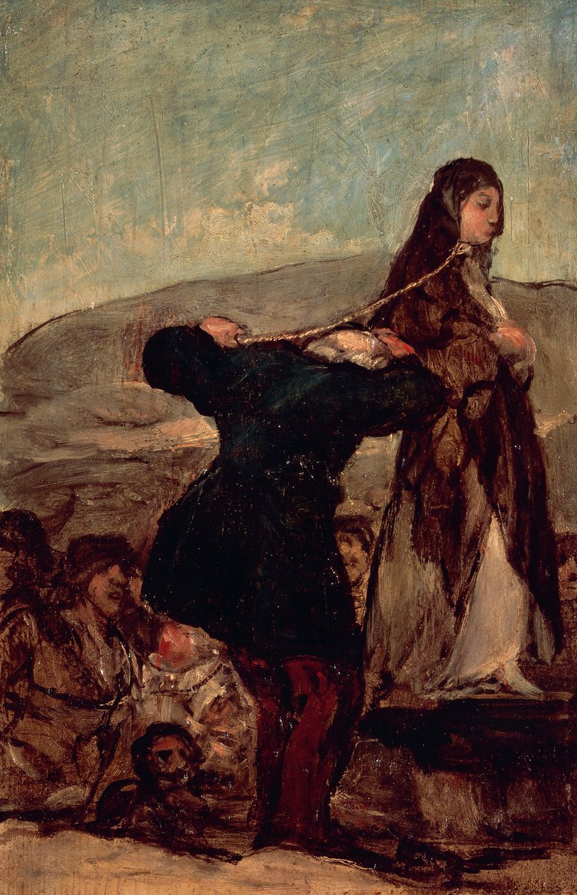 Henrettelse af en heks af Francisco Jose de Goya y Lucientes