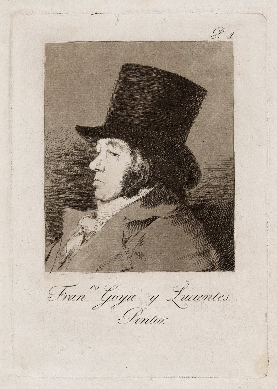 Francisco Goya y Lucientes, maler, plade en fra Los Caprichos af Francisco Jose de Goya y Lucientes