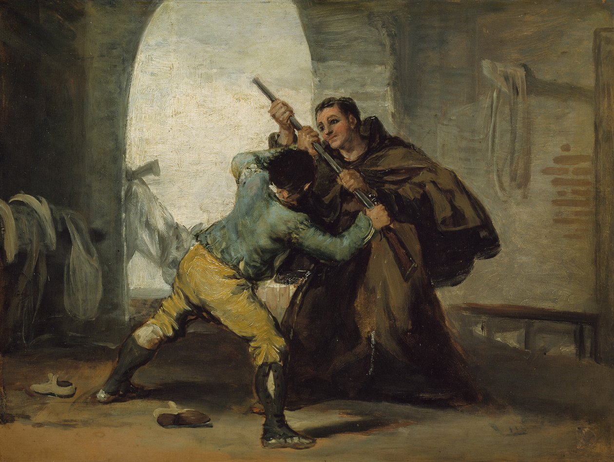 Broder Pedro vrister pistolen fra El Maragato af Francisco Jose de Goya y Lucientes