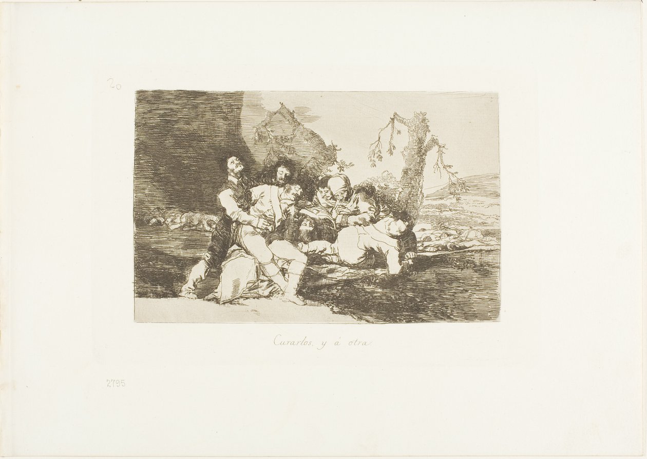 Få dem godt, og videre til den næste, tallerken 20 fra The Disasters of War af Francisco Jose de Goya y Lucientes
