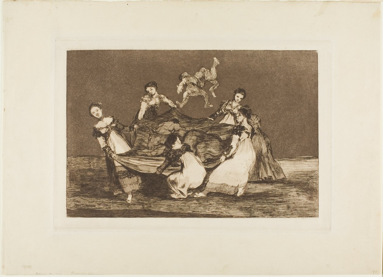 Tungere end et dødt æsel, plade 1 fra Los Proverbios af Francisco Jose de Goya y Lucientes