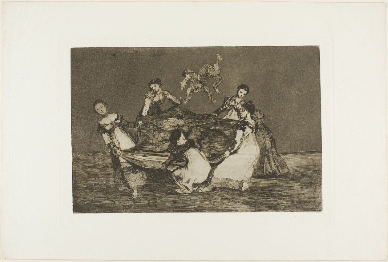 Tyngre end et dødt æsel, tallerken en fra Los Proverbios af Francisco Jose de Goya y Lucientes