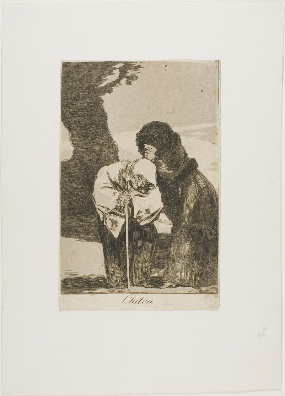Hush, tallerken 28 fra Los Caprichos af Francisco Jose de Goya y Lucientes