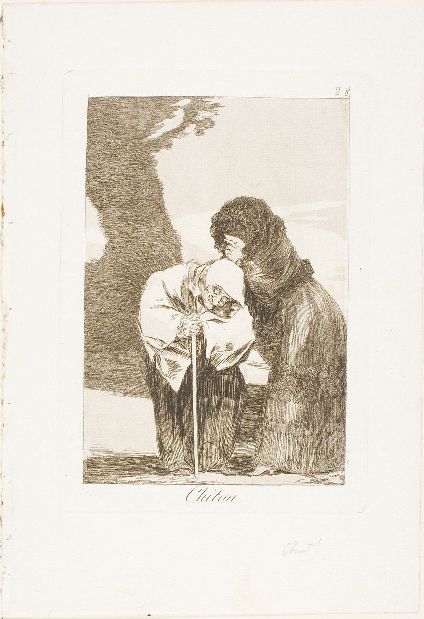 Hush, tallerken 28 fra Los Caprichos af Francisco Jose de Goya y Lucientes
