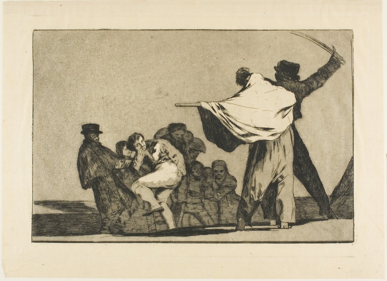 Hvis to til én, fyld din røv med halm, fra Los Proverbios af Francisco Jose de Goya y Lucientes