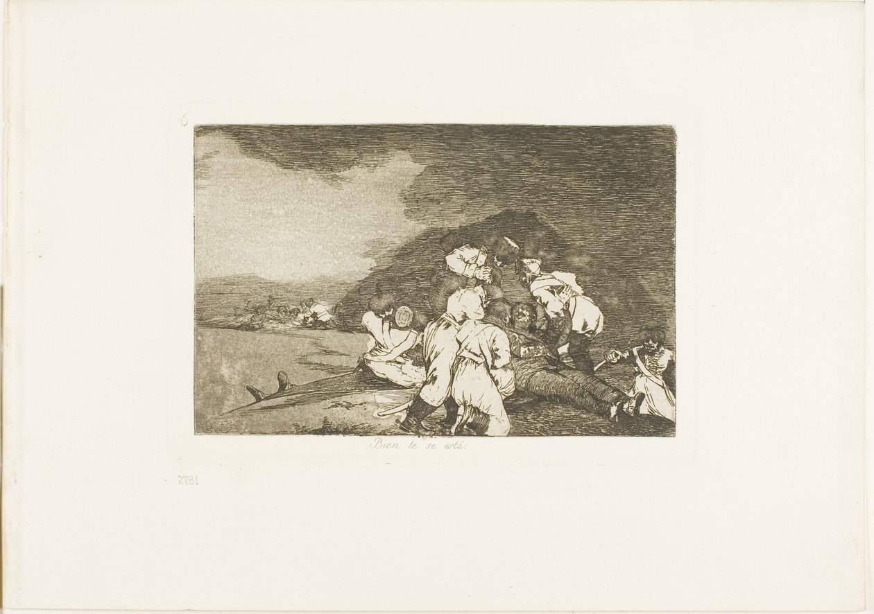 It Serves You Right, tallerken seks fra The Disasters of War af Francisco Jose de Goya y Lucientes