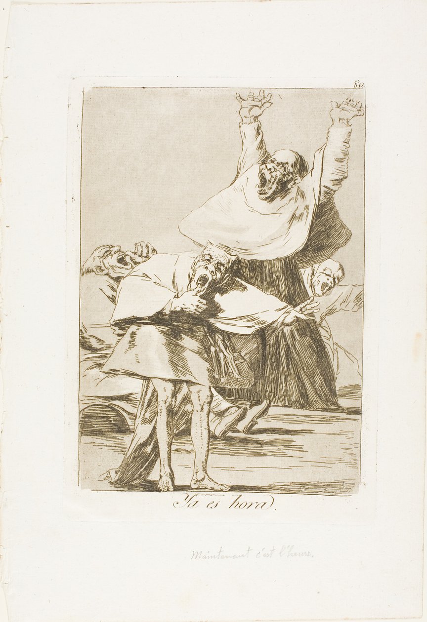 It is Time, tallerken 80 fra Los Caprichos af Francisco Jose de Goya y Lucientes