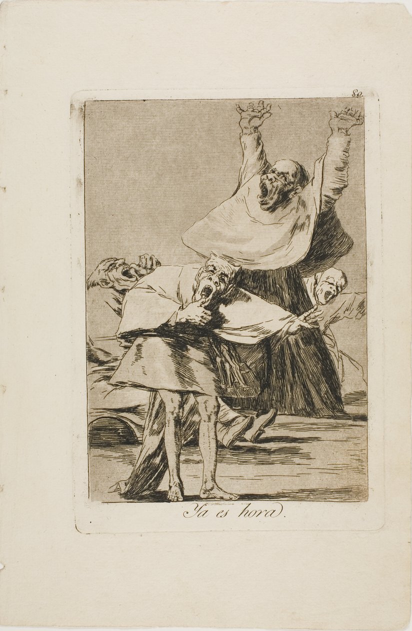 It is Time, tallerken 80 fra Los Caprichos af Francisco Jose de Goya y Lucientes