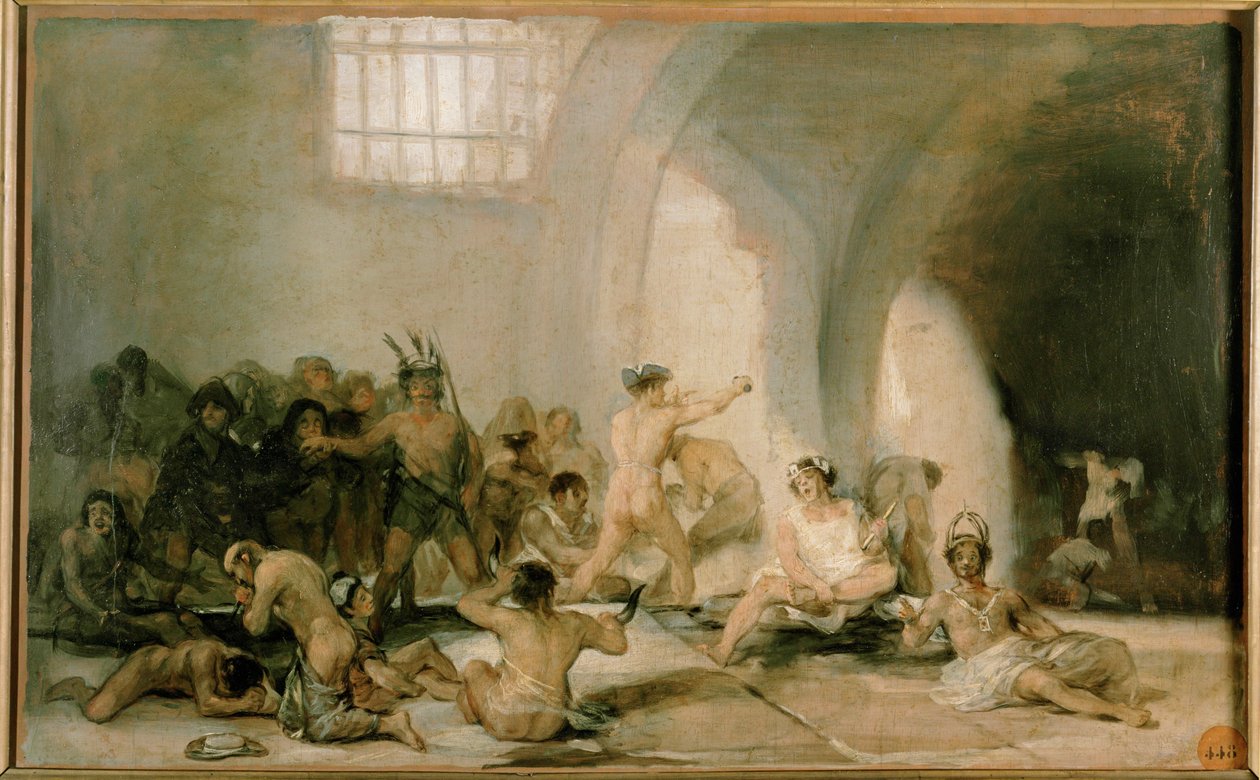 Sindssygeanstalt (maleri på lærred) af Francisco Jose de Goya y Lucientes