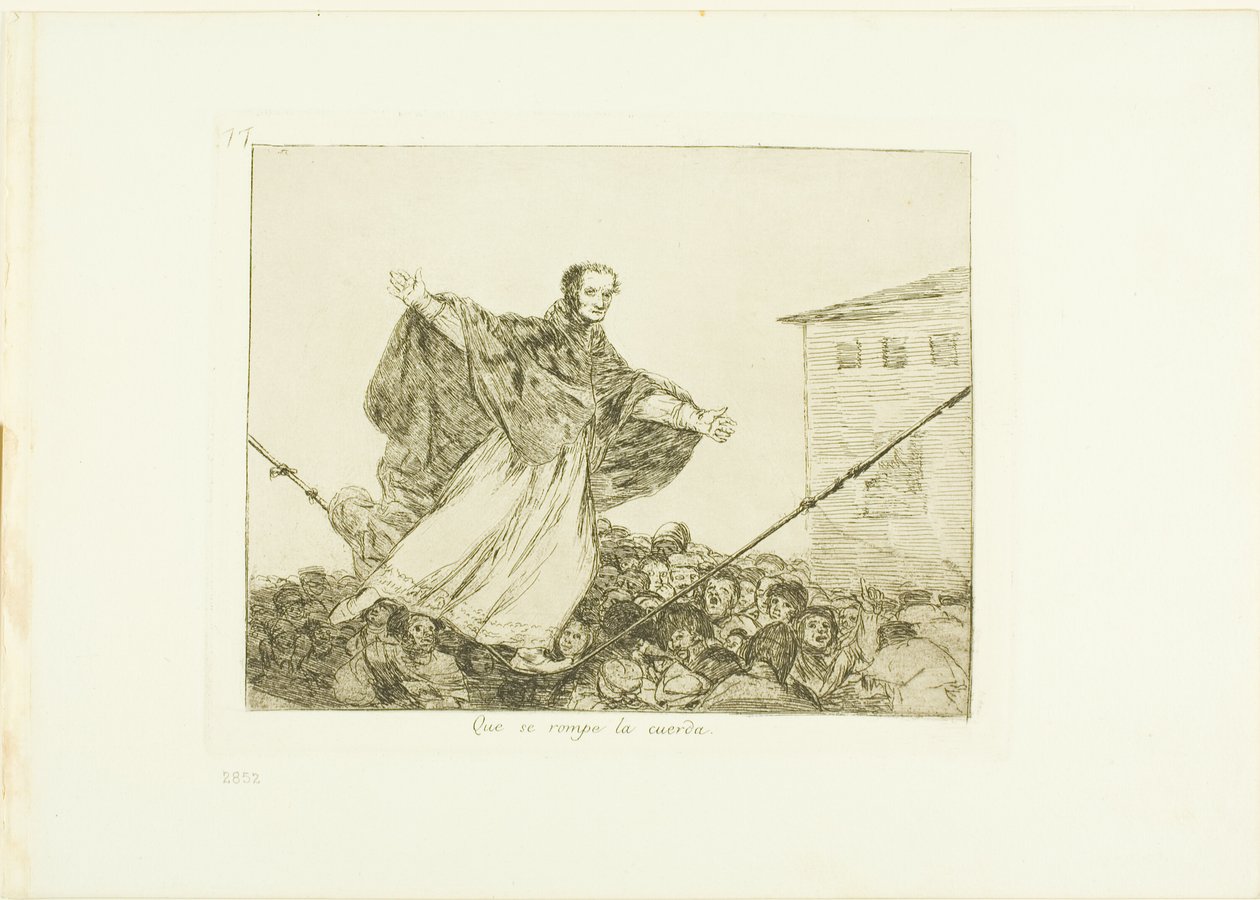 Må ledningen knække, plade 77 fra The Disasters of War af Francisco Jose de Goya y Lucientes