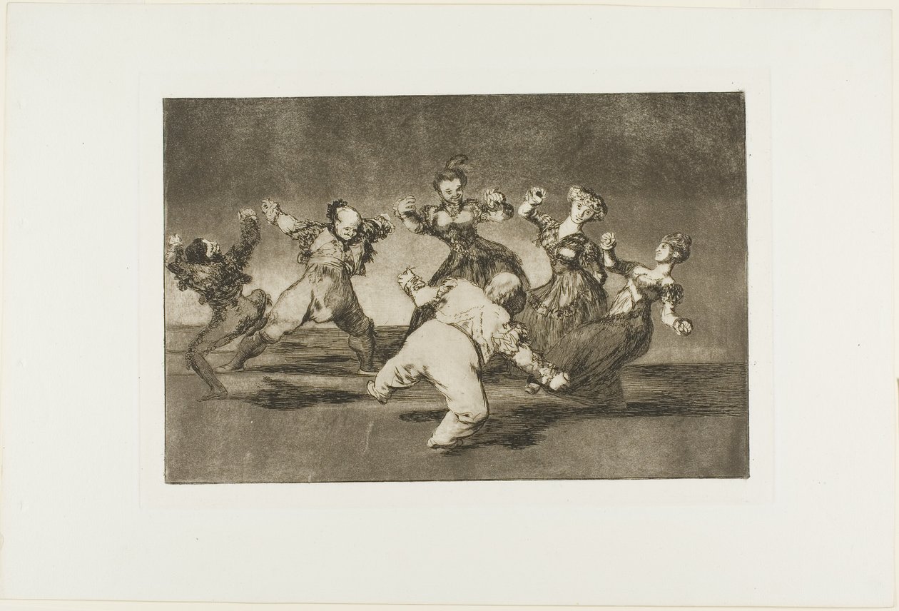 Merry Folly, fra Disparates, udgivet som plade 12 i Los Proverbios af Francisco Jose de Goya y Lucientes