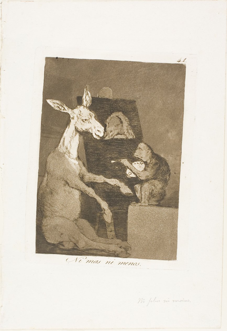 Hverken mere eller mindre, tallerken 41 fra Los Caprichos af Francisco Jose de Goya y Lucientes