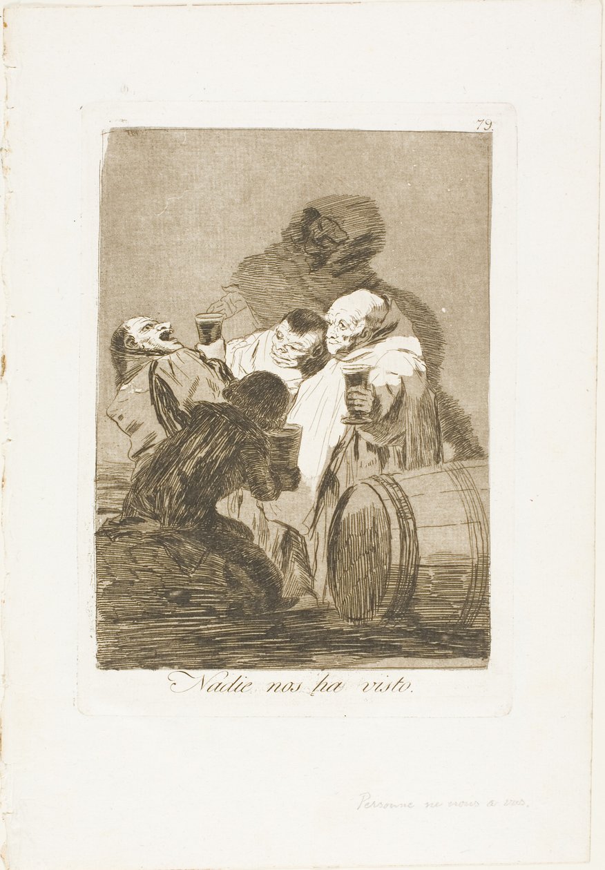 Ingen har set os, tallerken 79 fra Los Caprichos af Francisco Jose de Goya y Lucientes
