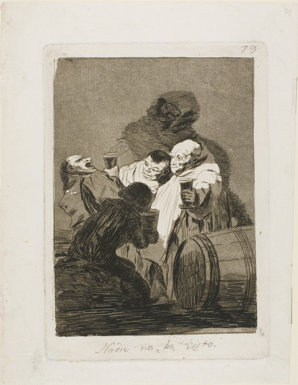 Ingen har set os, tallerken 79 fra Los Caprichos af Francisco Jose de Goya y Lucientes